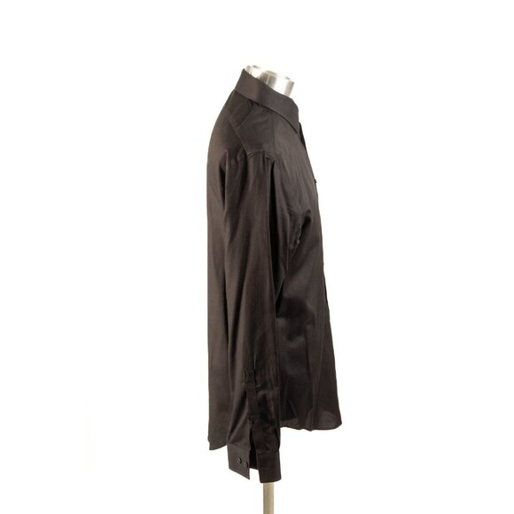 Calvin‎ Klein Mens Steel Slim-Fit Herringbone Black Size Large 16 32/33 - Picture 3 of 8